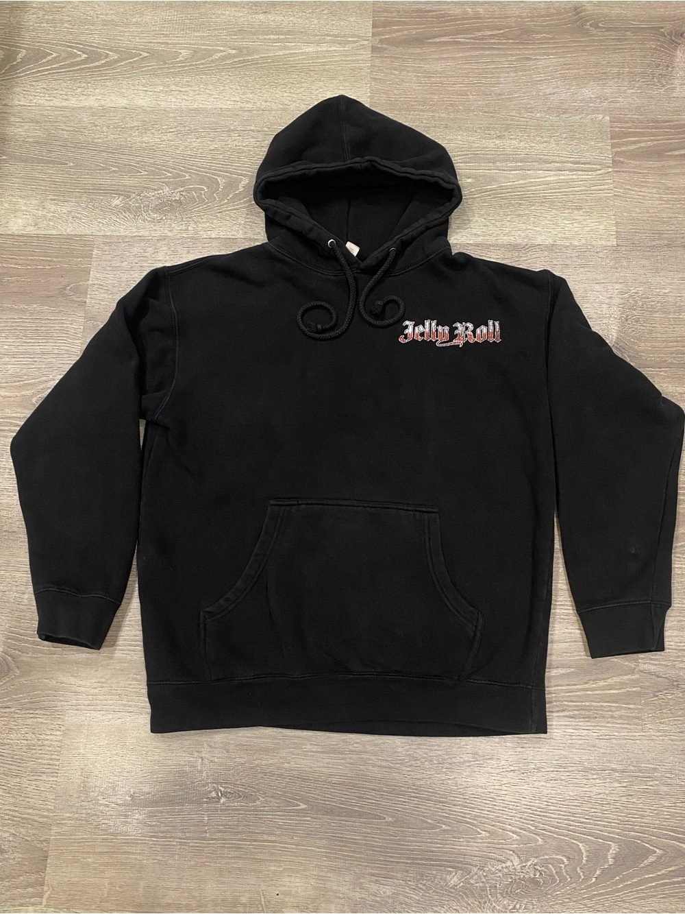Jelly Roll Dead Man Walking Biker Skull Hoodie M
